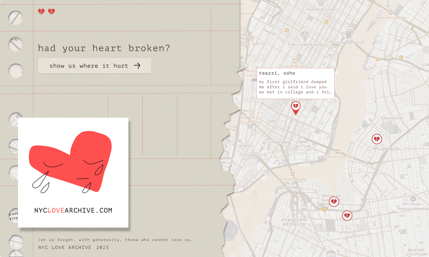 Breakup Map NYC